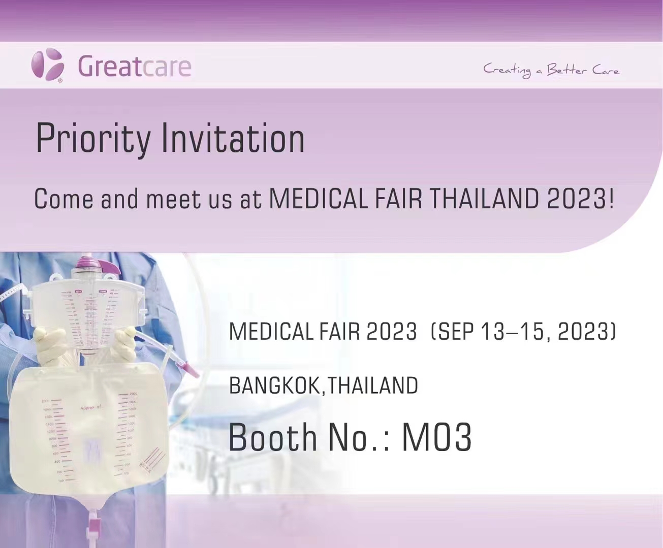 Het Greatcare-team neemt deel aan de Medical Fair Thailand 2023