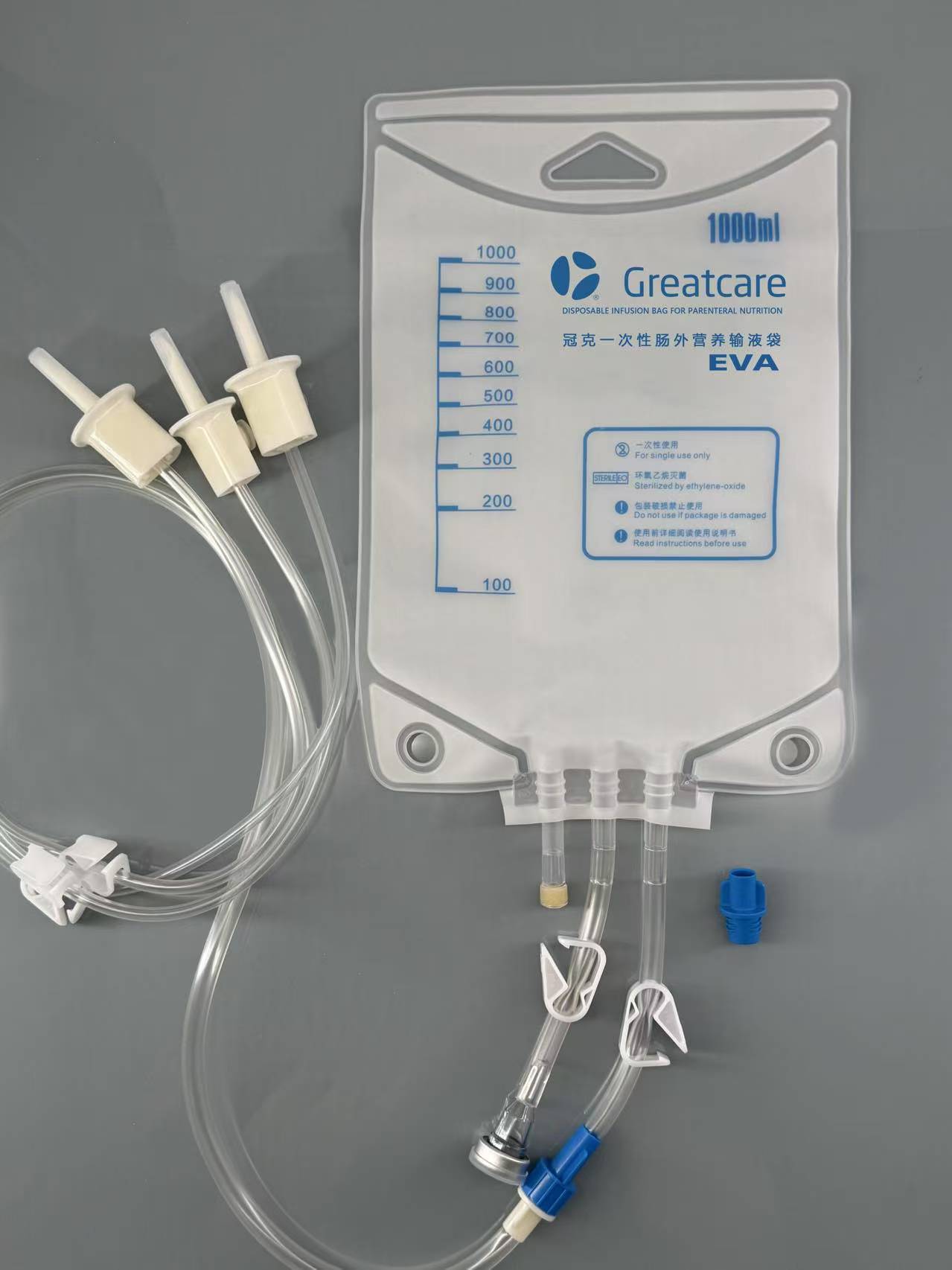 Wegwerp infusietas voor parenterale voeding